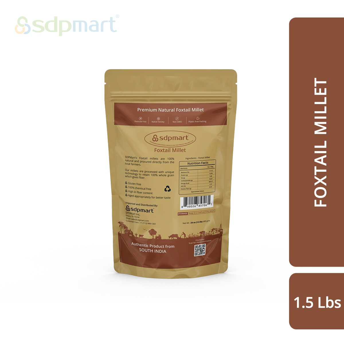 COMBO6 - SDPMart Premium Millet (Unpolished) 1.5 LB X 5 Pack