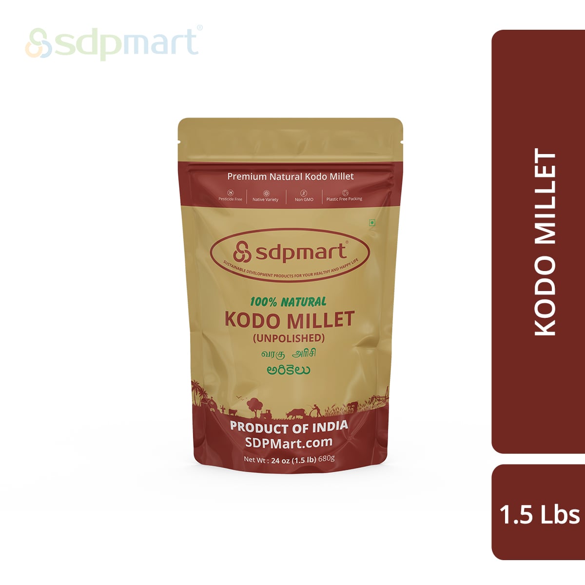 COMBO6 - SDPMart Premium Millet (Unpolished) 1.5 LB X 5 Pack