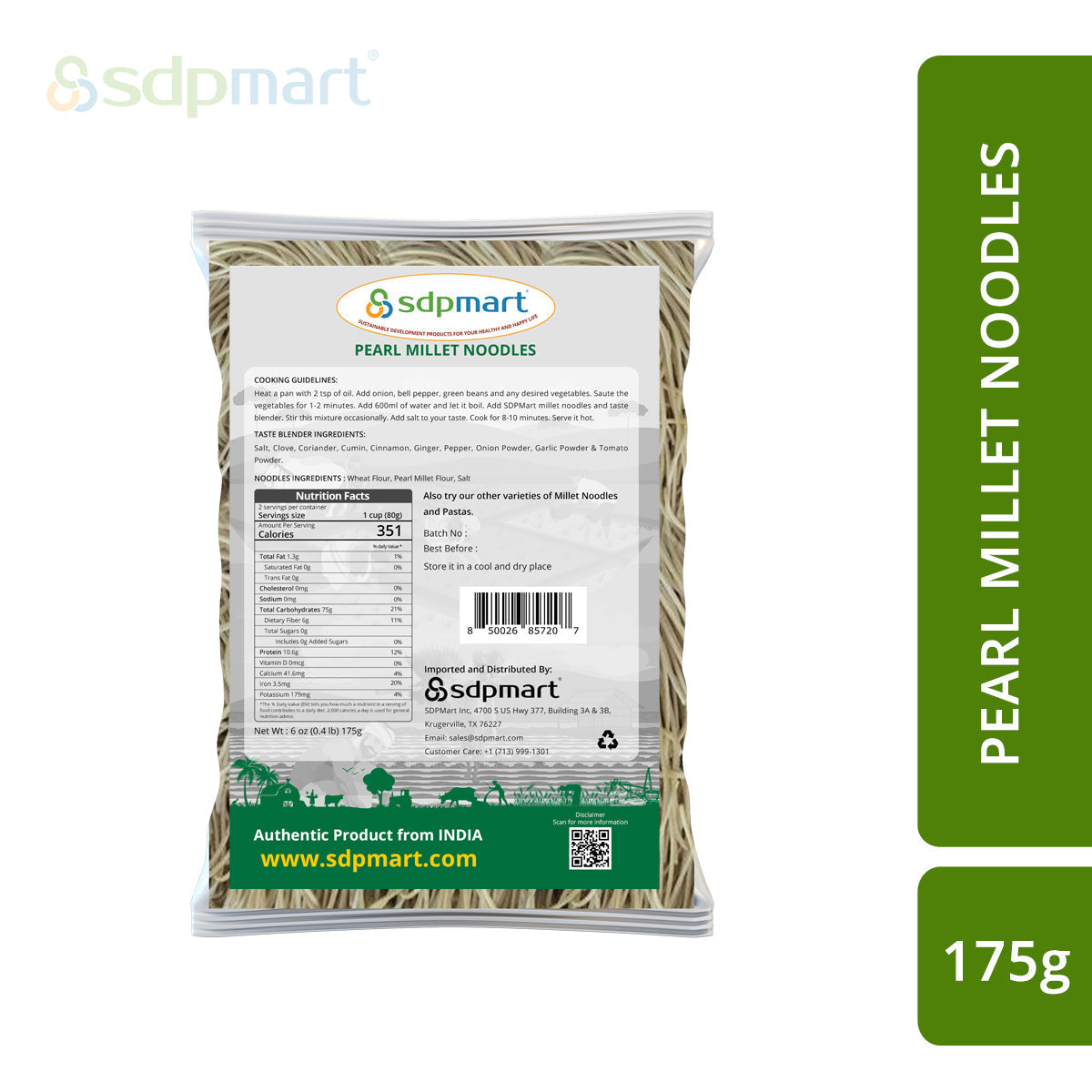 SDPMART PEARL MILLET NOODLES 175G
