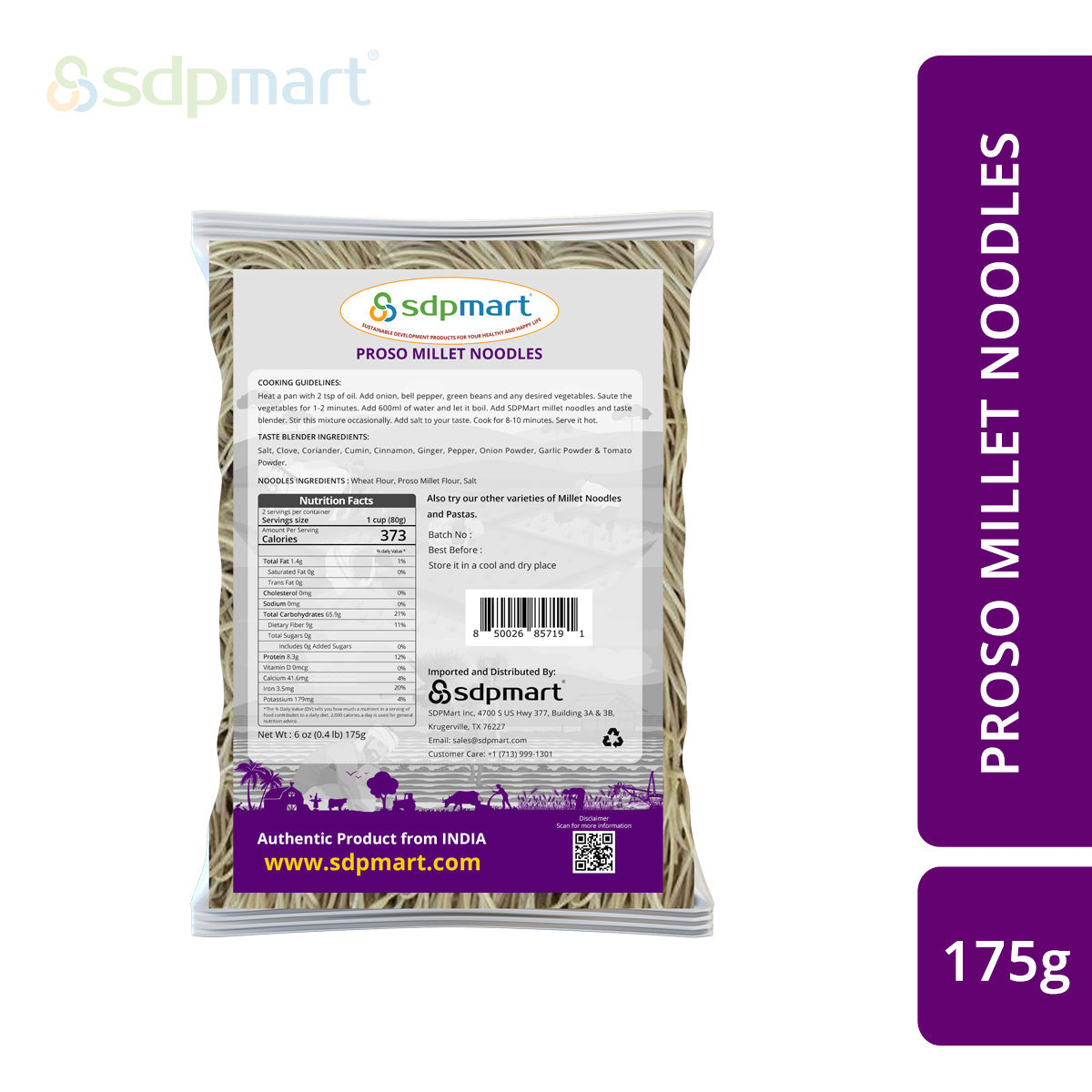 SDPMART PROSO MILLET NOODLES 175G