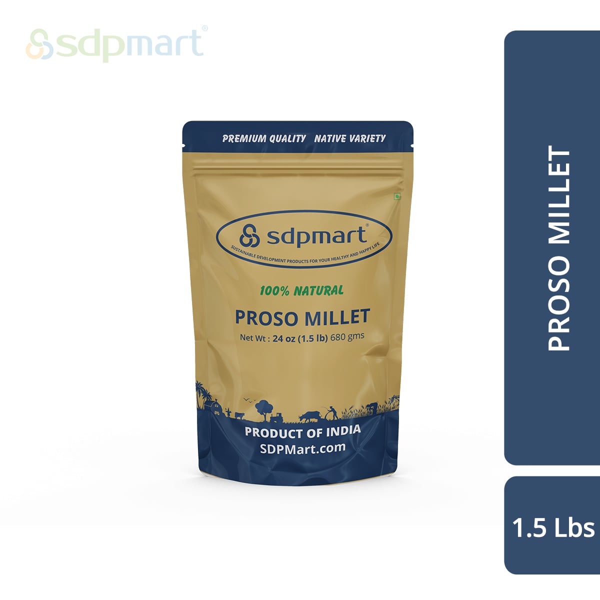 COMBO6 - SDPMart Premium Millet (Unpolished) 1.5 LB X 5 Pack