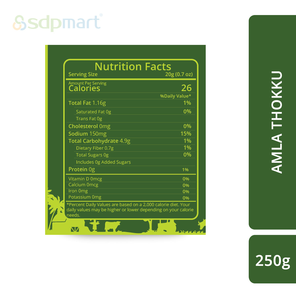 SDPMART AMLA THOKKU - 250G