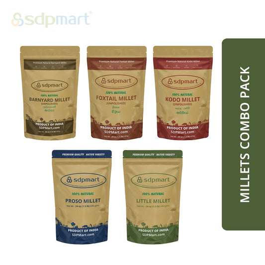 COMBO6 - SDPMart Premium Millet (Unpolished) 1.5 LB  X 5 Pack