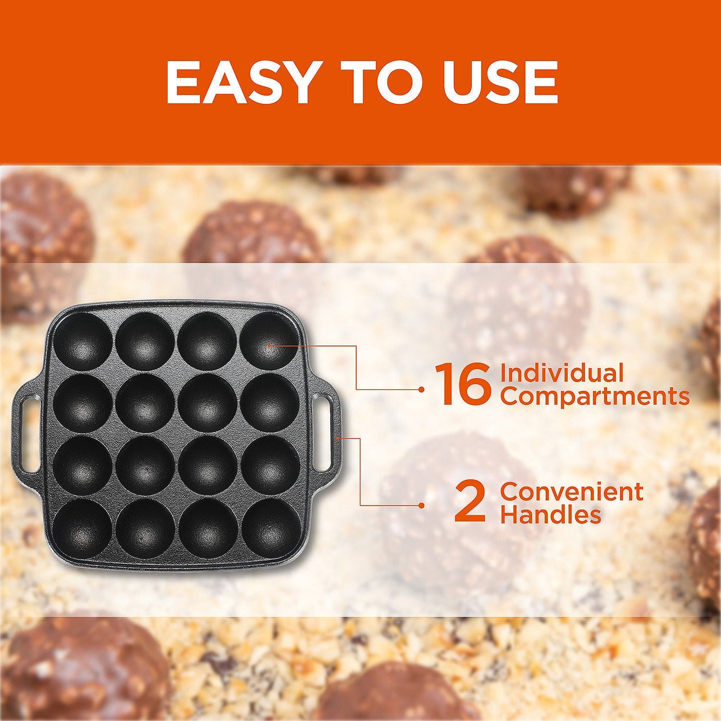 16 Pit Kuli panayara Kal - Cast Iron (Seasoned)