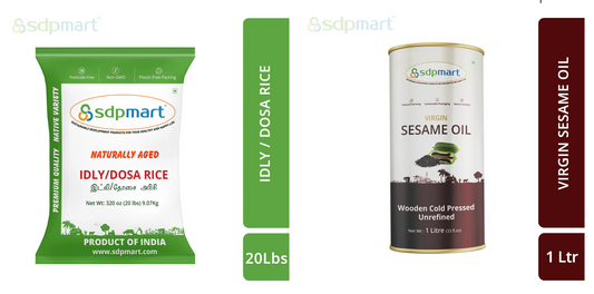 Idly/Dosa Rice + Sesame Oil 1L