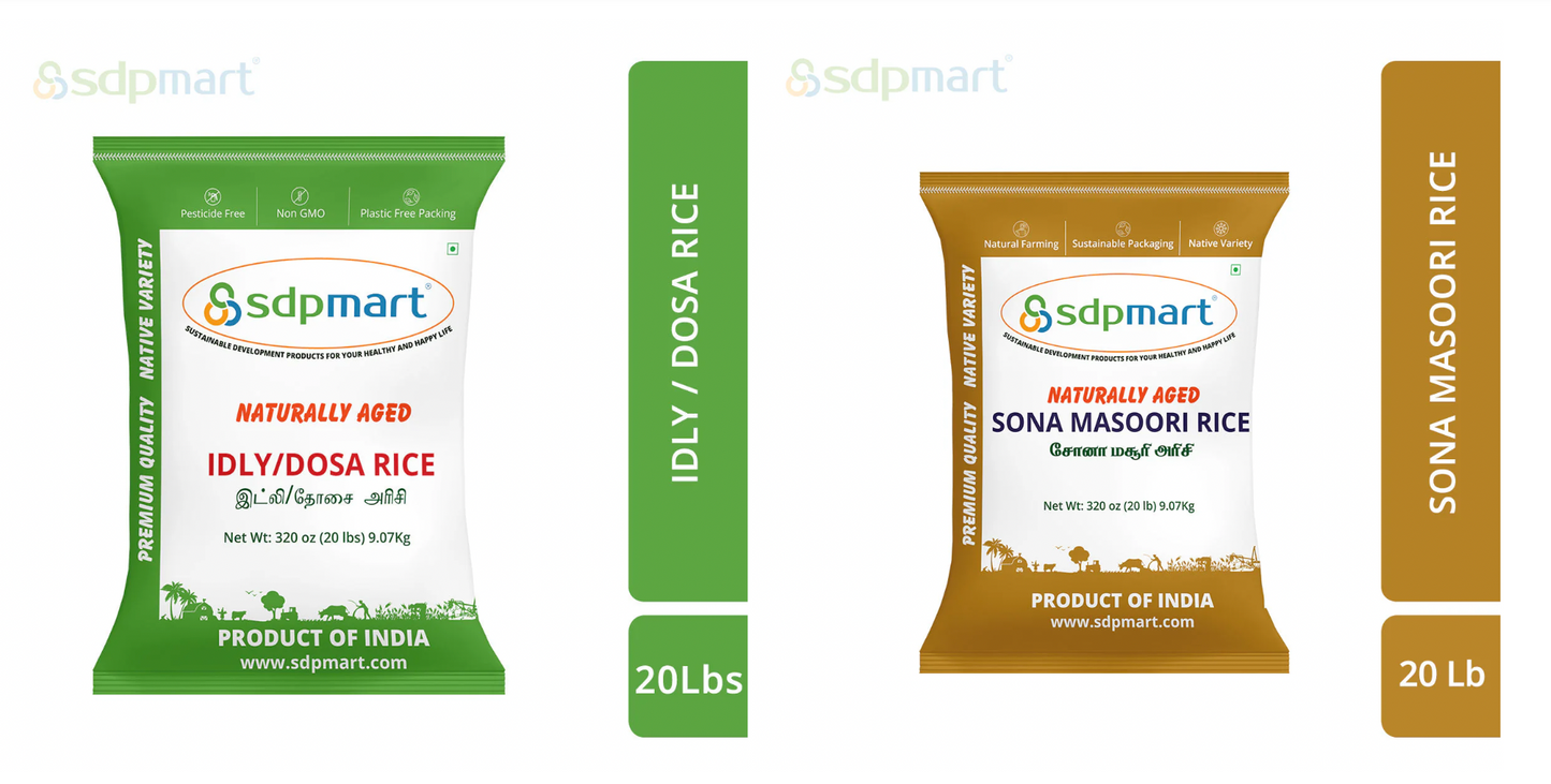 Idly/Dosa Rice + Sona Masoori Rice