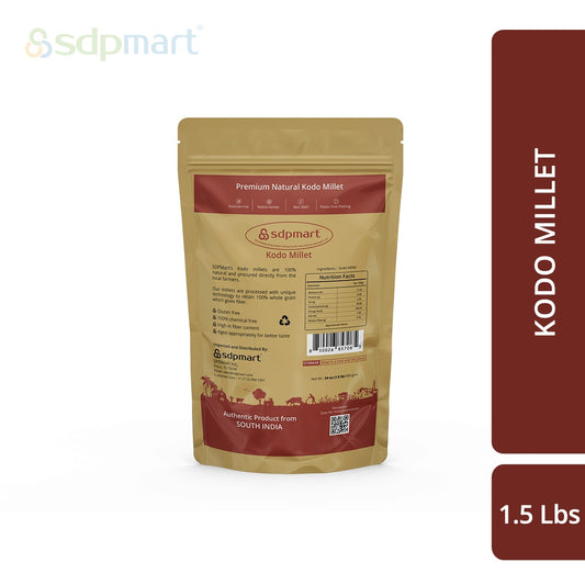 SDPMart Premium Kodo Millet (Unpolished) 1.5 LB (Varagu/Koden)