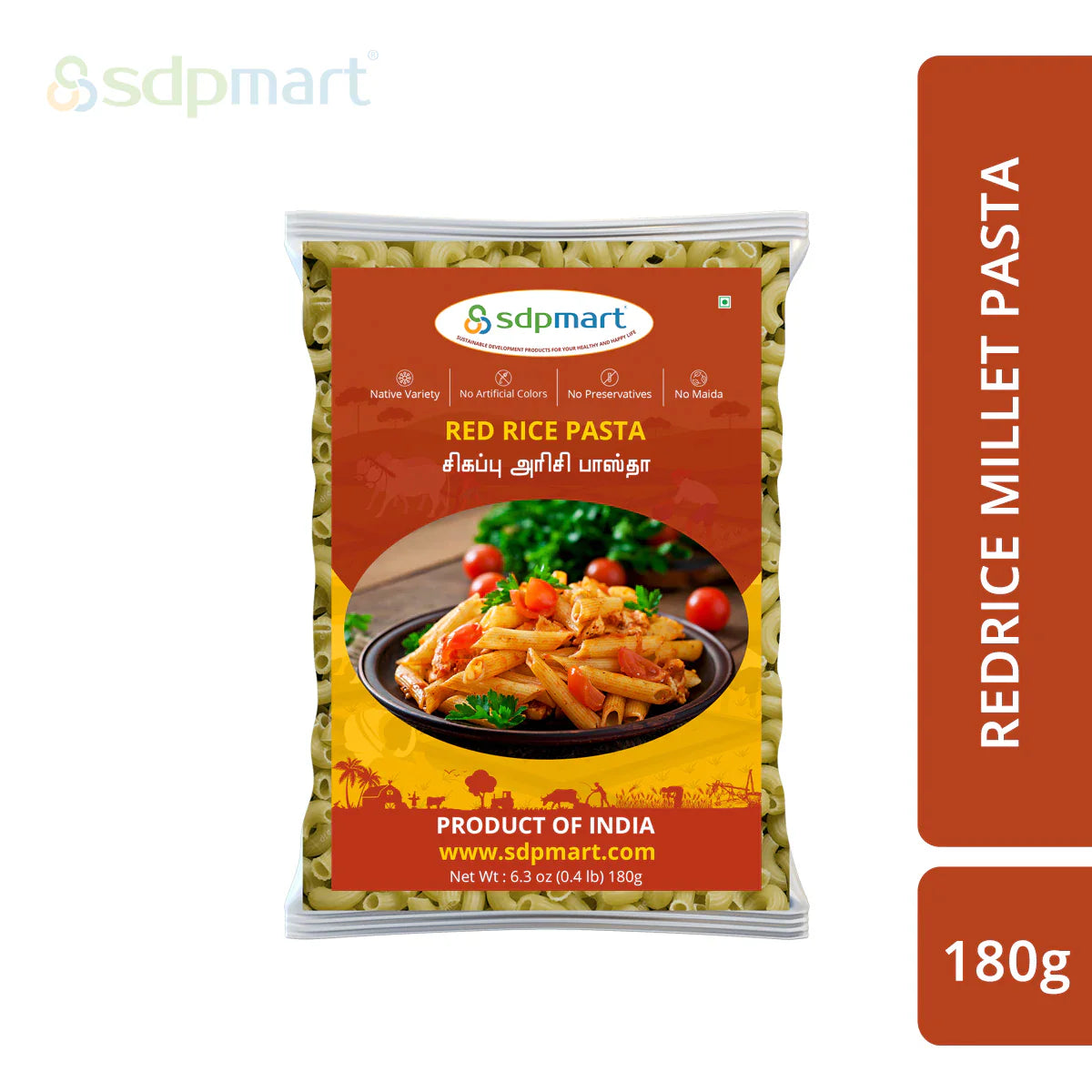 Red Rice Millet SDPMART RED RICE MILLET PASTA 180G – Banyroots