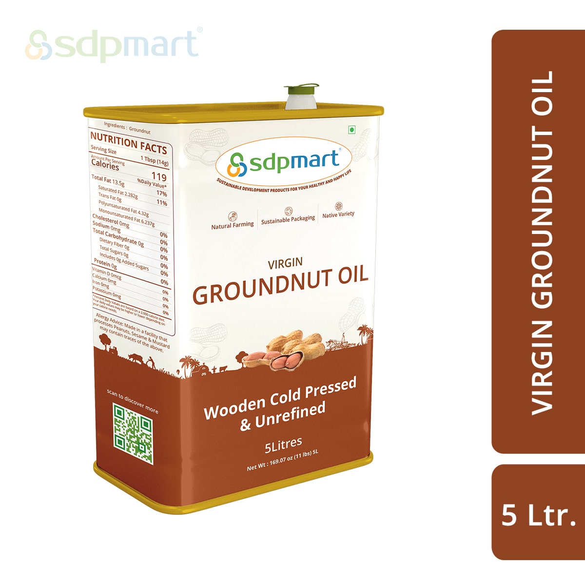 Peanut Oil (Wooden Cold pressed Virgin Oil)