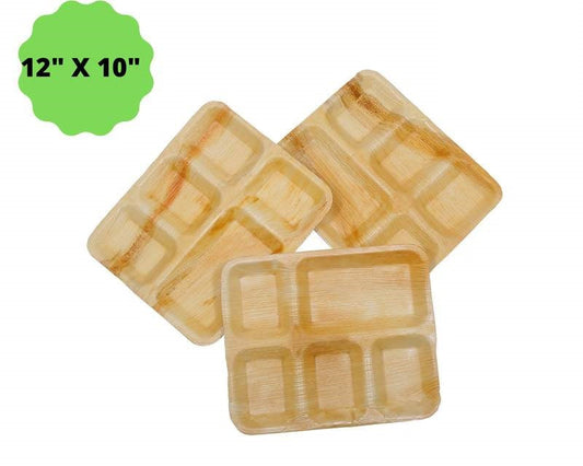 Rectangle Plate 12x10 In - Partitioned(3/2) (25 count)