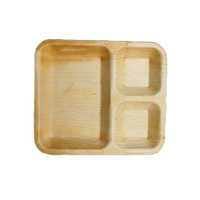 Sectional Palm Leaf Plate (25 Pack)