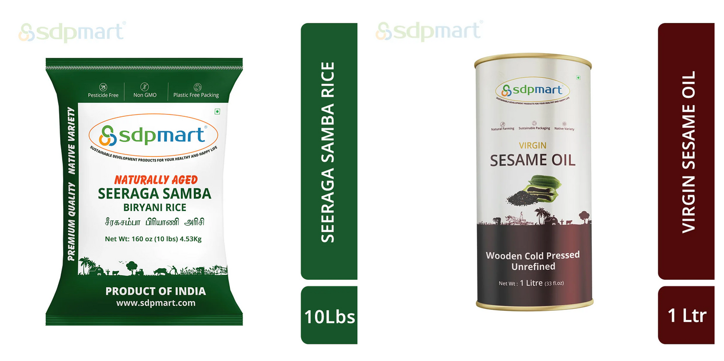 Seerage Samba Rice + Sesame Oil 1L
