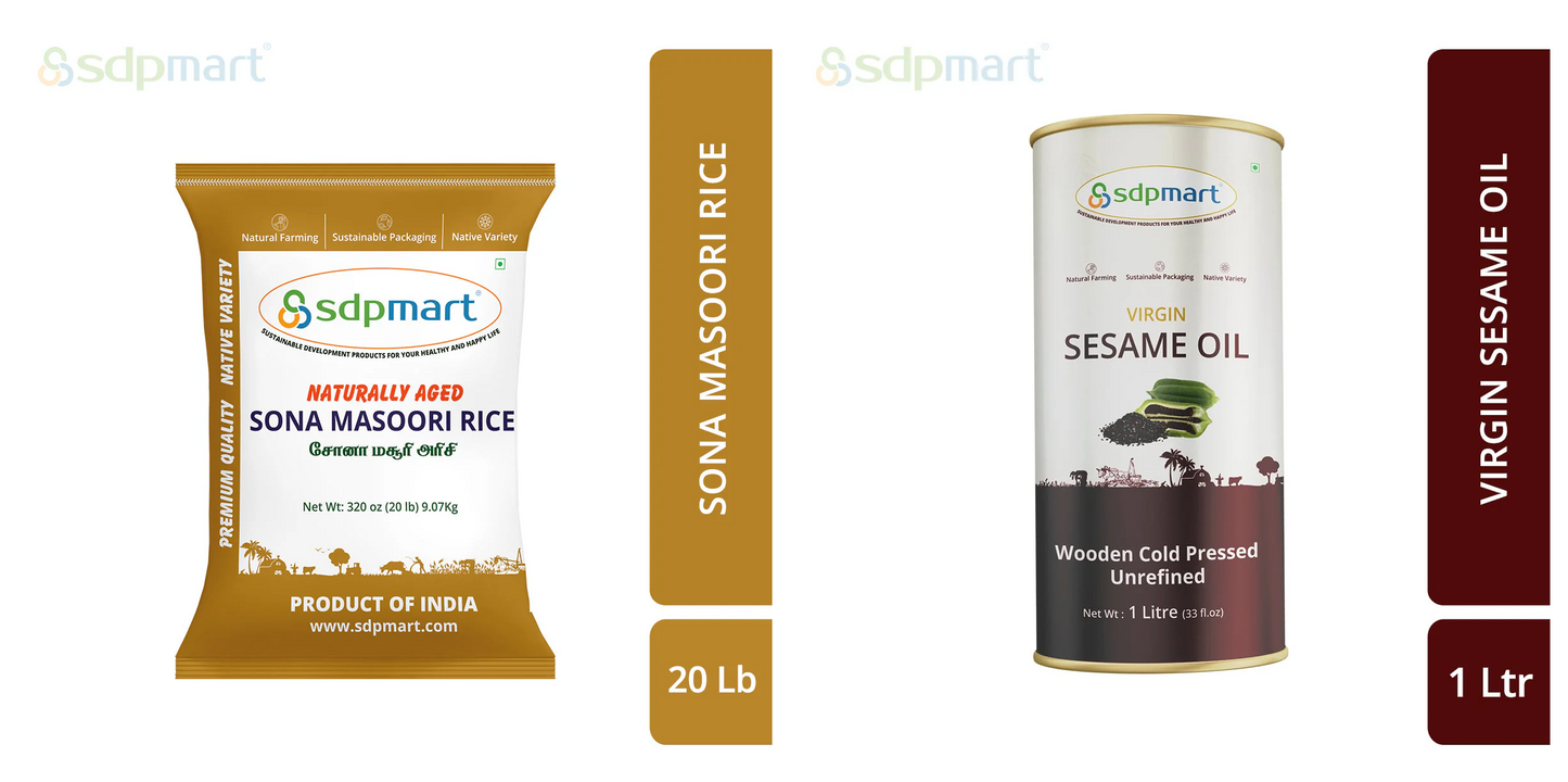 Sona Masoori Rice + Sesame Oil 1L
