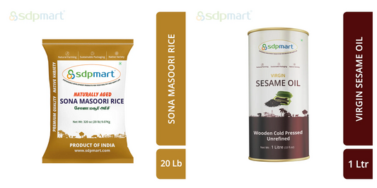 Sona Masoori Rice + Sesame Oil 1L