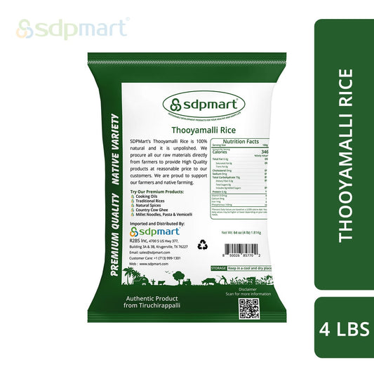 SDPMART'S PREMIUM THOOYAMALLI RICE - 4LBS