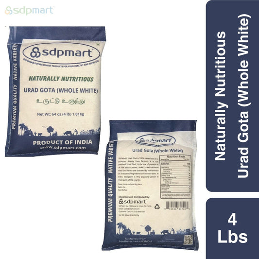 Premium Urad Dhal (4LB) - Whole White