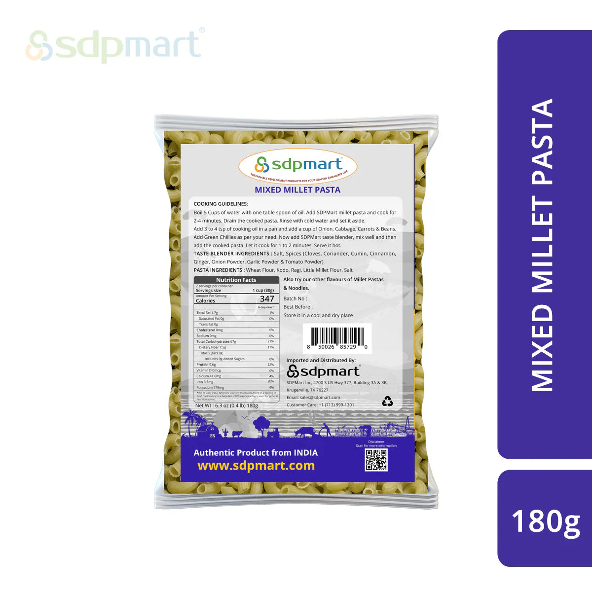 Mixed Millet Pasta 180G