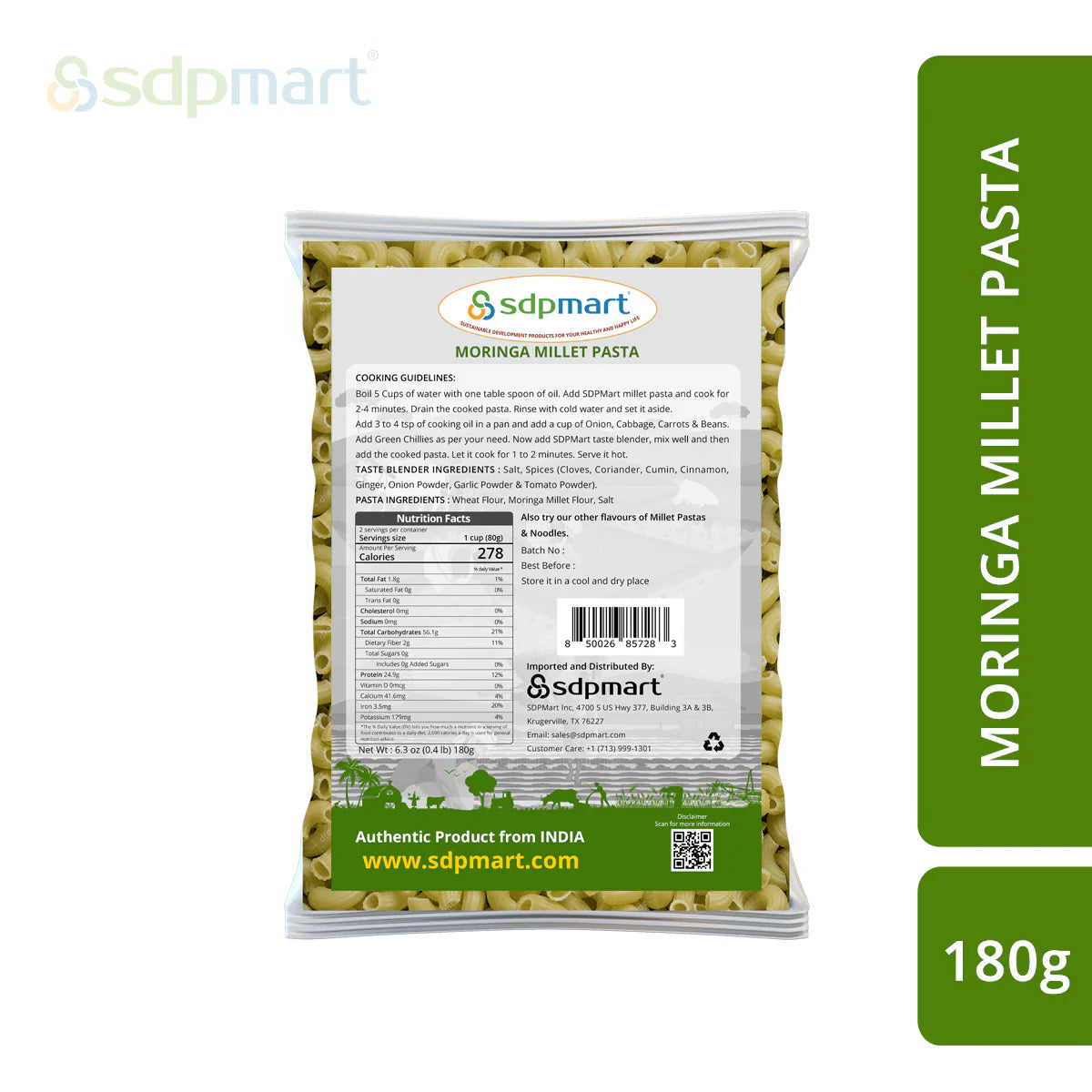 Moringa Millet Pasta 180G