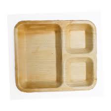 Rectangle Plate 9x8 In Partitioned(2/1)
